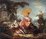 Jean-honore Fragonard Canvas Paintings - The Musical Contest